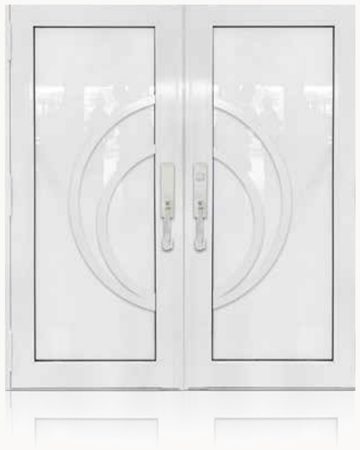Double White № 06 — decorative door panel design TD-DED-W06