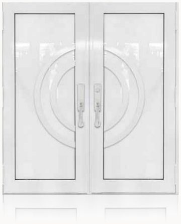 Double White № 07 — decorative door panel design TD-DED-W07