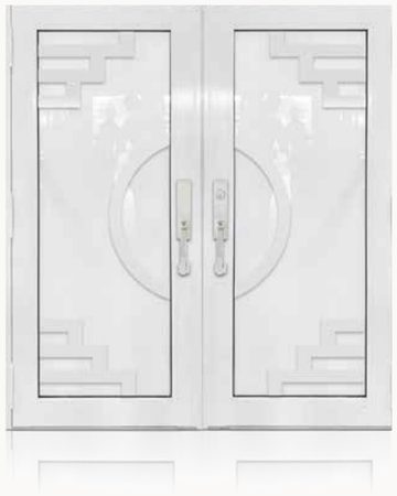 Double White № 12 — decorative door panel design TD-DED-W12
