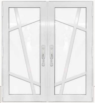 Double White № 57 — decorative door panel design TD-DED-W57