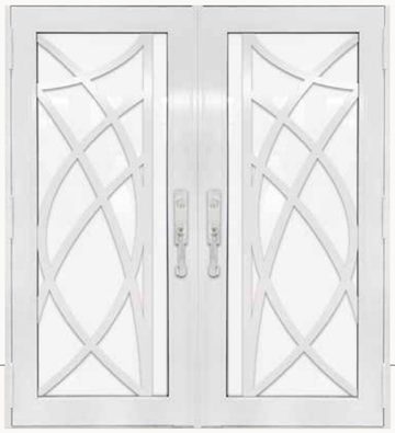 Double White № 63 — decorative door panel design TD-DED-W63