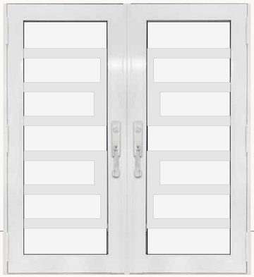 Double White № 67 — decorative door panel design TD-DED-W67