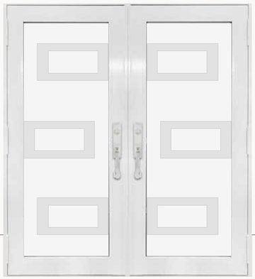 Double White № 84 — decorative door panel design TD-DED-W84
